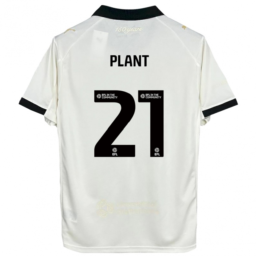 גברים כדורגל ג'יימס פלאנט #21 לבן פנינה שחור ג'רזי ביתית 2025/26