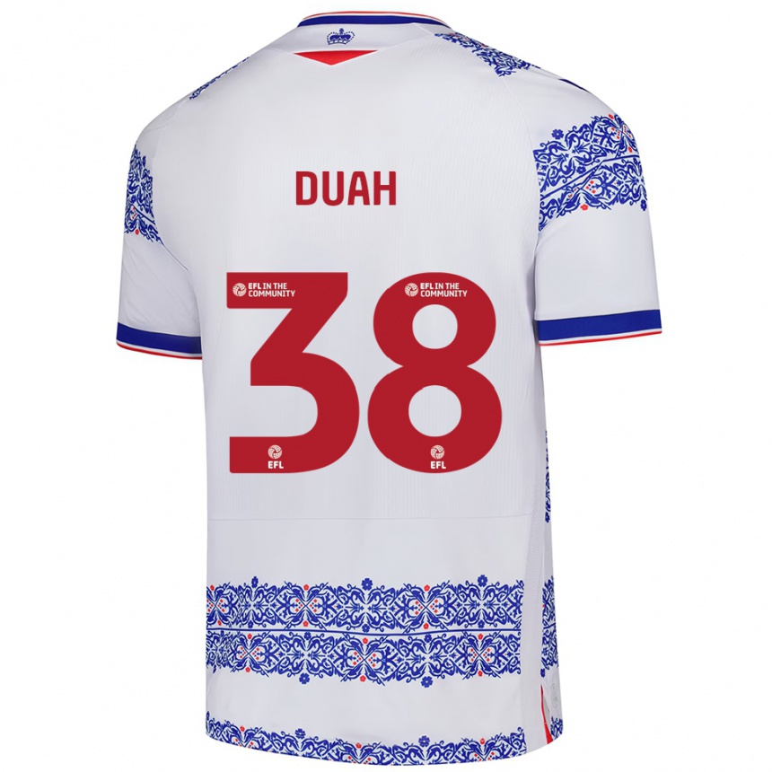 גברים כדורגל פיליפ דואה #38 לבן כחול ג'רזי ביתית 2025/26