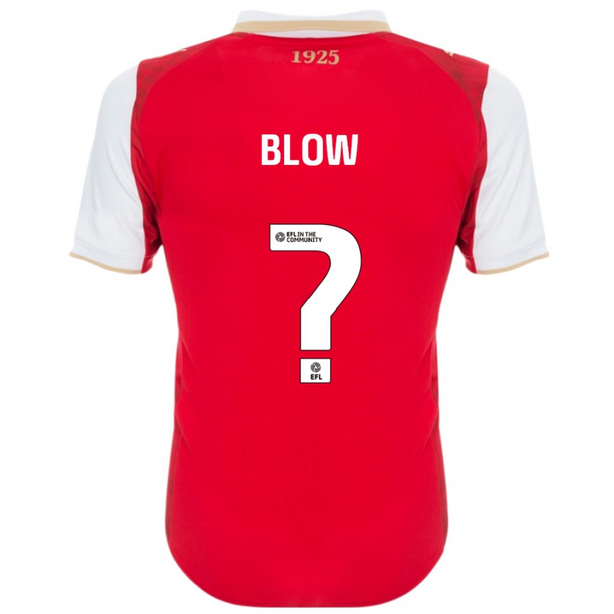 גברים כדורגל Hayden Blow #0 אדום לבן ג'רזי ביתית 2025/26