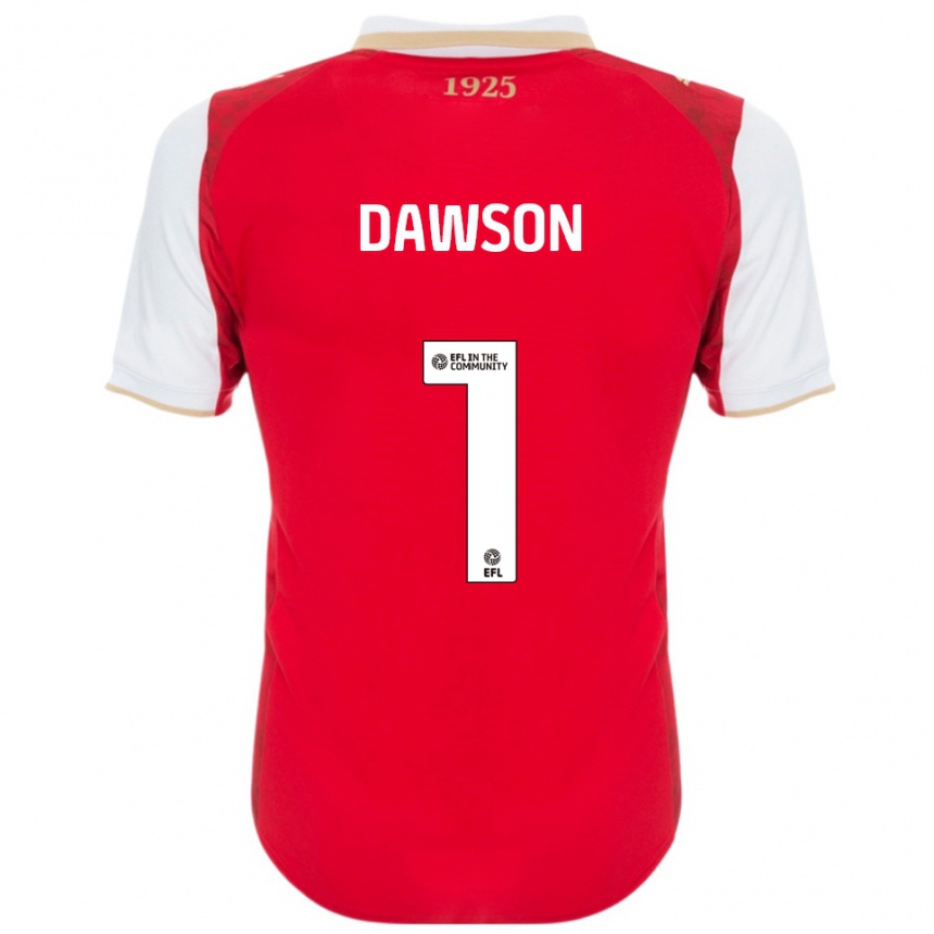 גברים כדורגל קמרון דוסון #1 אדום לבן ג'רזי ביתית 2025/26 גברים כדורגל קמרון דוסון #1 אדום לבן ג'רזי ביתית 2025/26