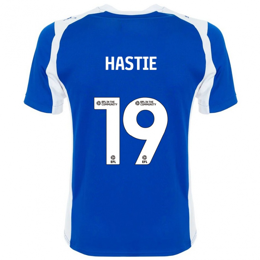 גברים כדורגל Aly Hastie #19 כחול לבן ג'רזי ביתית 2025/26