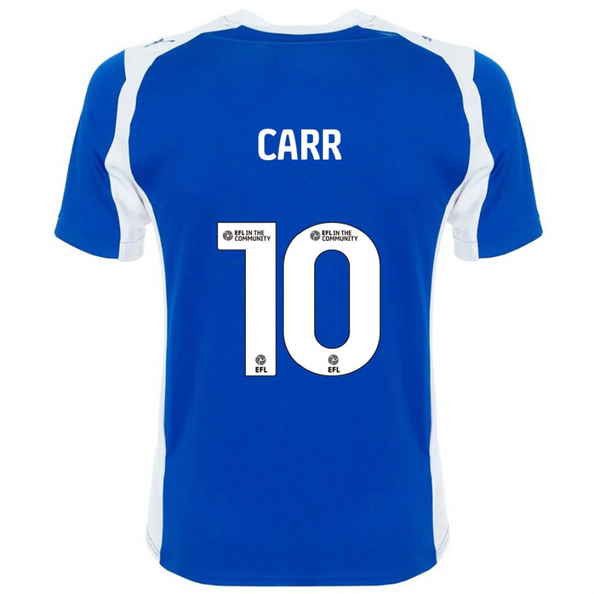 גברים כדורגל Grace Carr #10 כחול לבן ג'רזי ביתית 2025/26