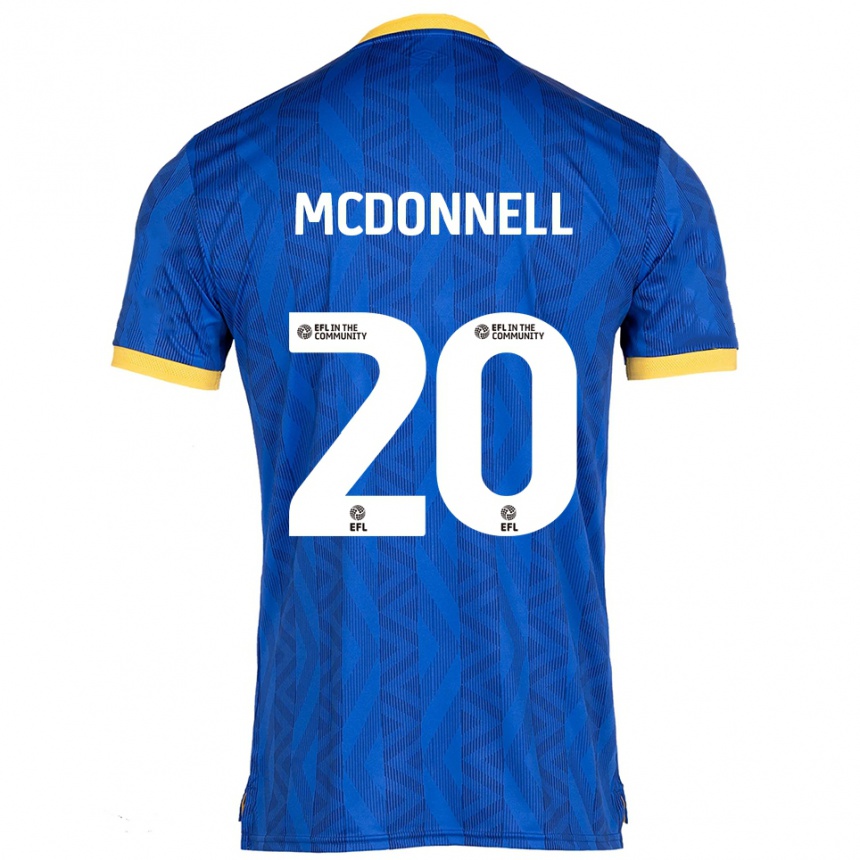 גברים כדורגל Joe Mcdonnell #20 כחול נייבי צהוב ג'רזי ביתית 2025/26