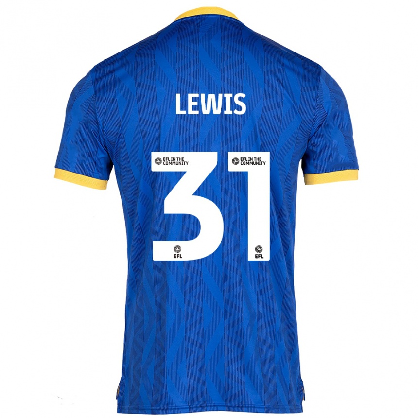 גברים כדורגל Joe Lewis #31 כחול נייבי צהוב ג'רזי ביתית 2025/26