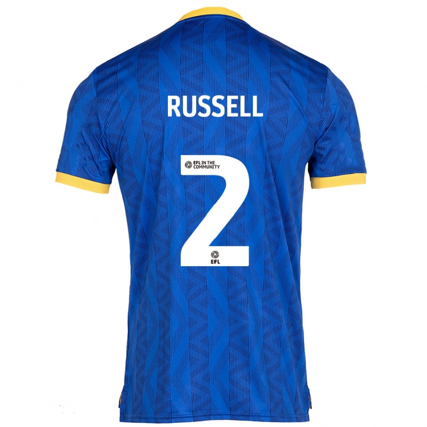 גברים כדורגל Rosie Russell #2 כחול נייבי צהוב ג'רזי ביתית 2025/26