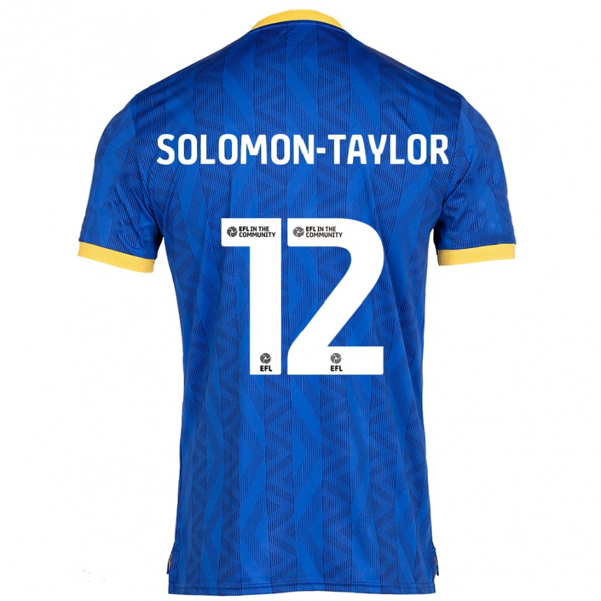 גברים כדורגל Kau'inohea Solomon-Taylor #12 כחול נייבי צהוב ג'רזי ביתית 2025/26
