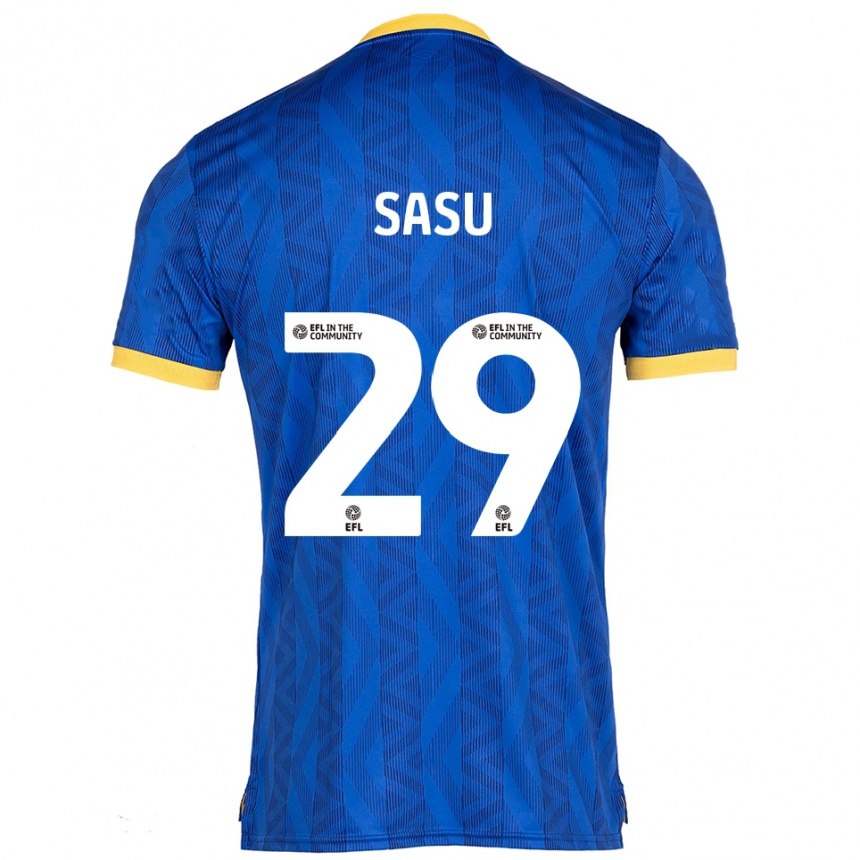 גברים כדורגל ארון סאסו #29 כחול נייבי צהוב ג'רזי ביתית 2025/26