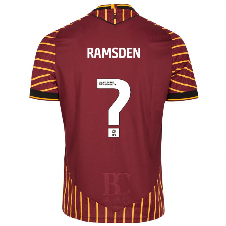 גברים כדורגל Charlie Ramsden #0 כתום בורדו ג'רזי ביתית 2025/26