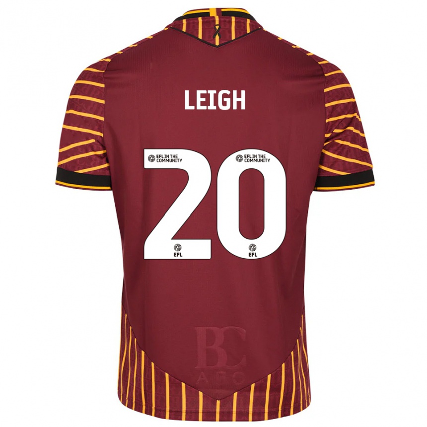 גברים כדורגל טומי לייגי #20 כתום בורדו ג'רזי ביתית 2025/26