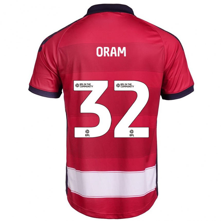 גברים כדורגל ג׳ייק אנתוני אורם #32 אדום לבן ג'רזי ביתית 2025/26