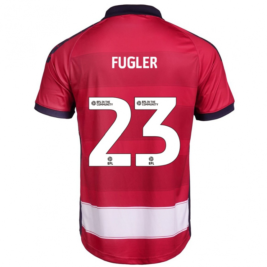 גברים כדורגל Millie Fugler #23 אדום לבן ג'רזי ביתית 2025/26