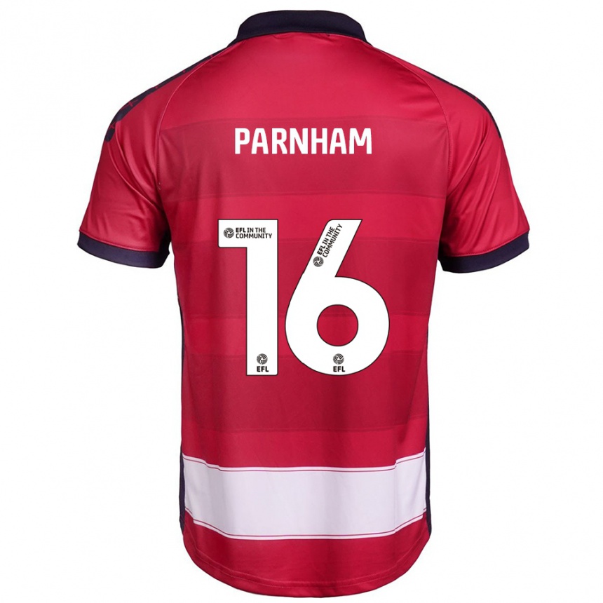 גברים כדורגל Arianne Parnham #16 אדום לבן ג'רזי ביתית 2025/26