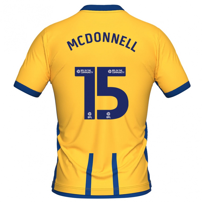 גברים כדורגל ג'יימי מקדונל #15 צהוב כחול ג'רזי ביתית 2025/26