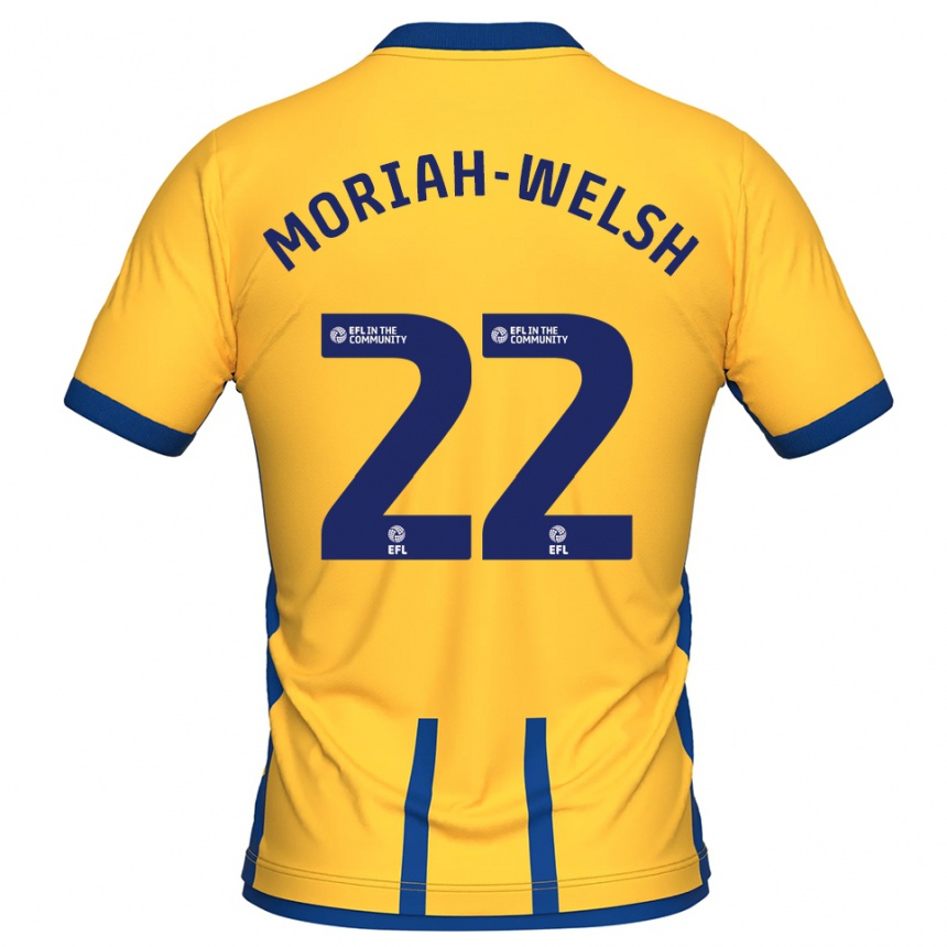 גברים כדורגל ניית'ן מוריה-ולש #22 צהוב כחול ג'רזי ביתית 2025/26