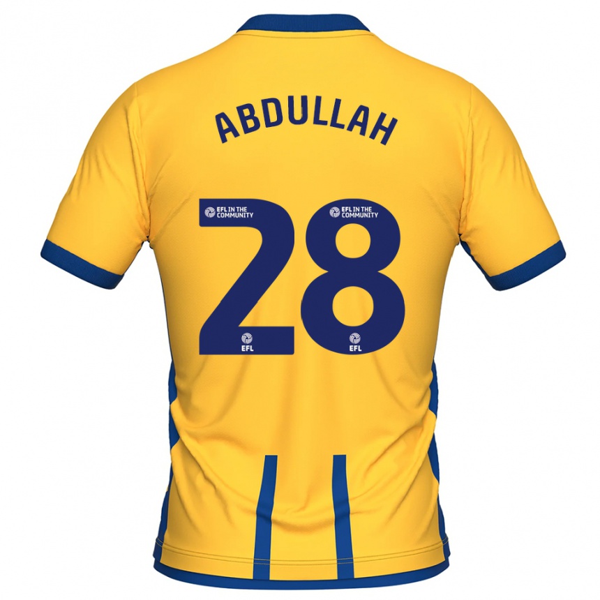 גברים כדורגל מקיל עבדאללה #28 צהוב כחול ג'רזי ביתית 2025/26