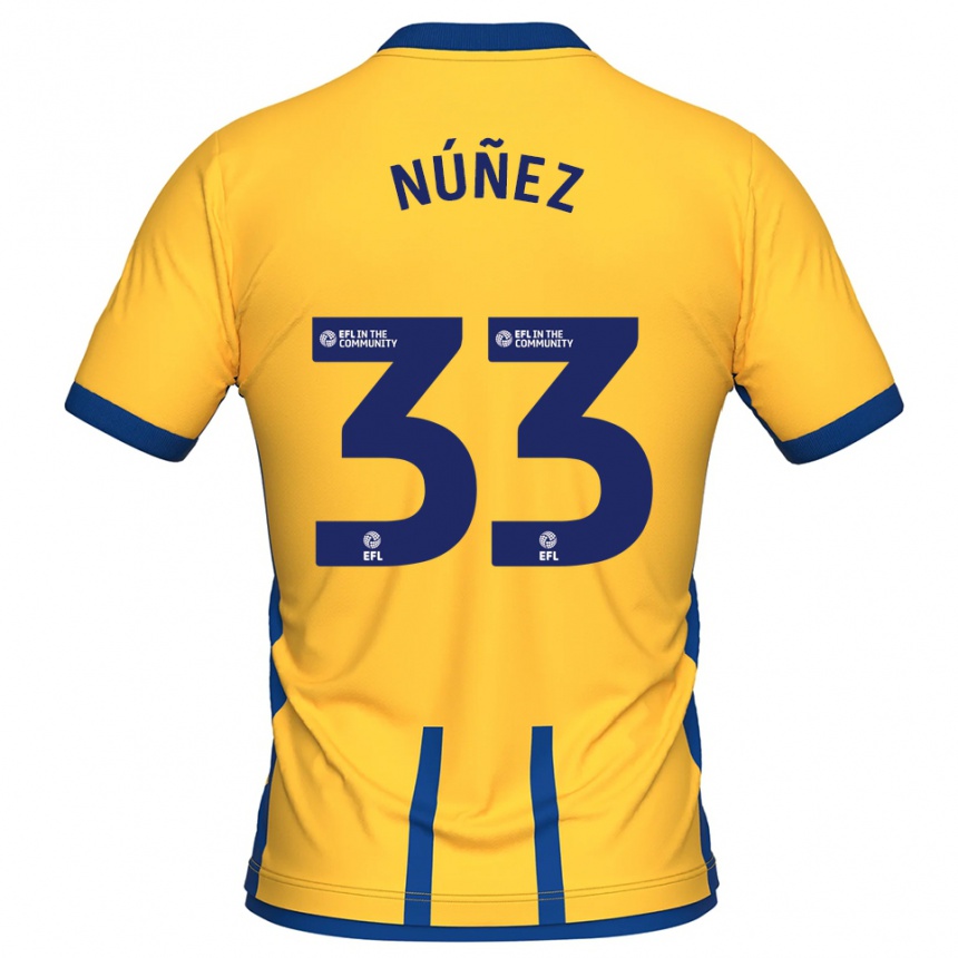 גברים כדורגל Anthony Núñez #33 צהוב כחול ג'רזי ביתית 2025/26