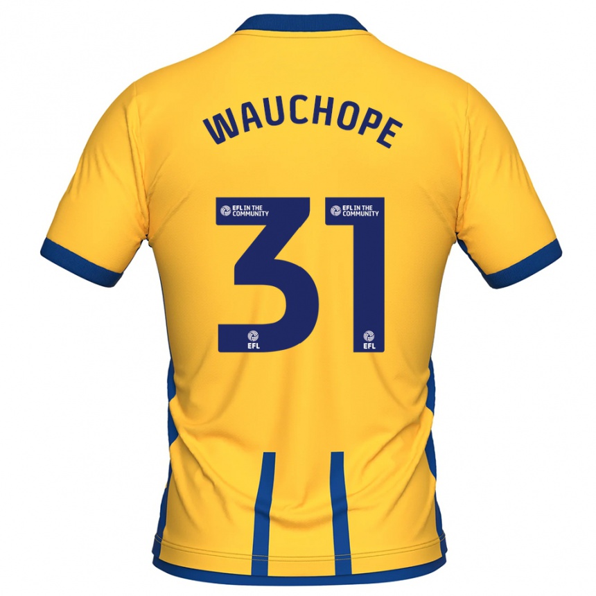 גברים כדורגל דריאן רואל בנג׳מין ווקופ #31 צהוב כחול ג'רזי ביתית 2025/26