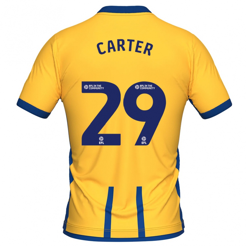 גברים כדורגל צ'ארלי קרטר #29 צהוב כחול ג'רזי ביתית 2025/26