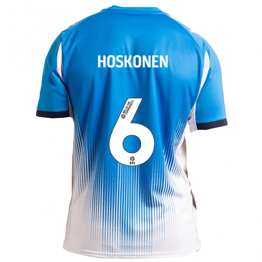 גברים כדורגל Arttu Hoskonen #6 כחול לבן ג'רזי ביתית 2025/26