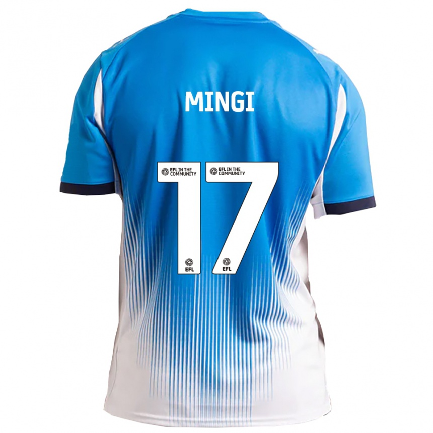 גברים כדורגל ג'יי מינגי #17 כחול לבן ג'רזי ביתית 2025/26