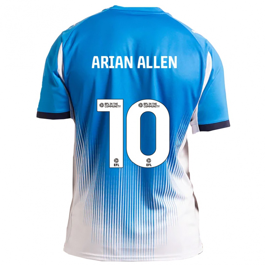 גברים כדורגל אריאן אלן #10 כחול לבן ג'רזי ביתית 2025/26