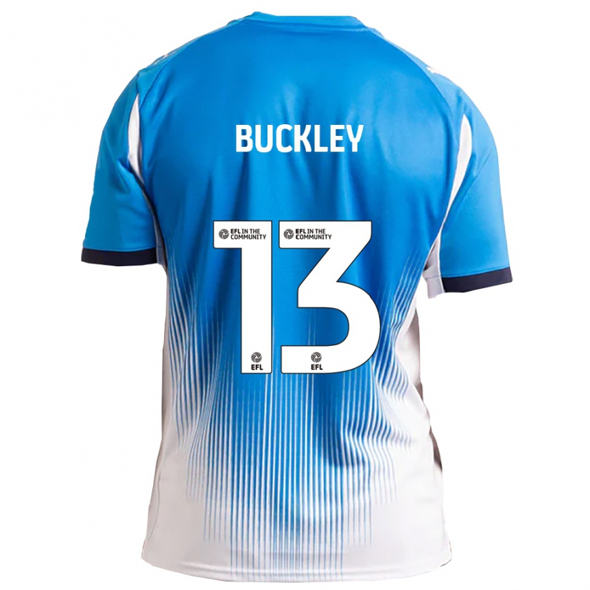 גברים כדורגל Benjamin Buckley #13 כחול לבן ג'רזי ביתית 2025/26