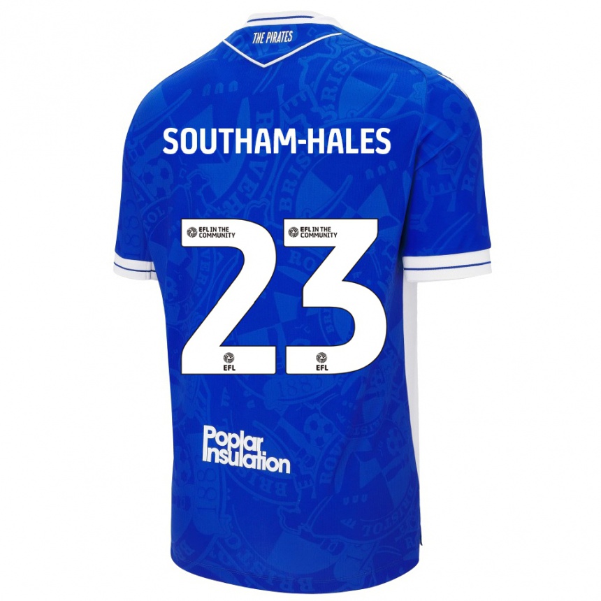 גברים כדורגל מקאולי סאות'ם-היילס #23 כחול לבן ג'רזי ביתית 2025/26