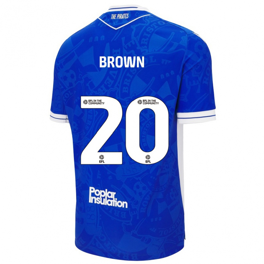 גברים כדורגל ג'באני בראון #20 כחול לבן ג'רזי ביתית 2025/26