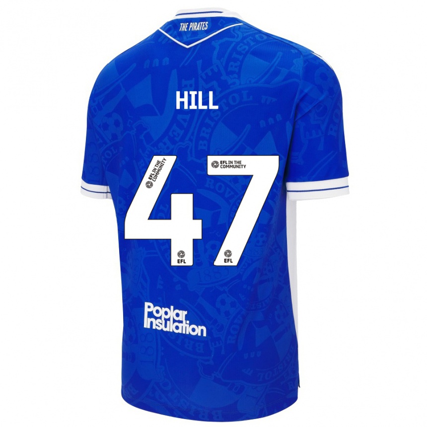 גברים כדורגל קיאן היל #47 כחול לבן ג'רזי ביתית 2025/26