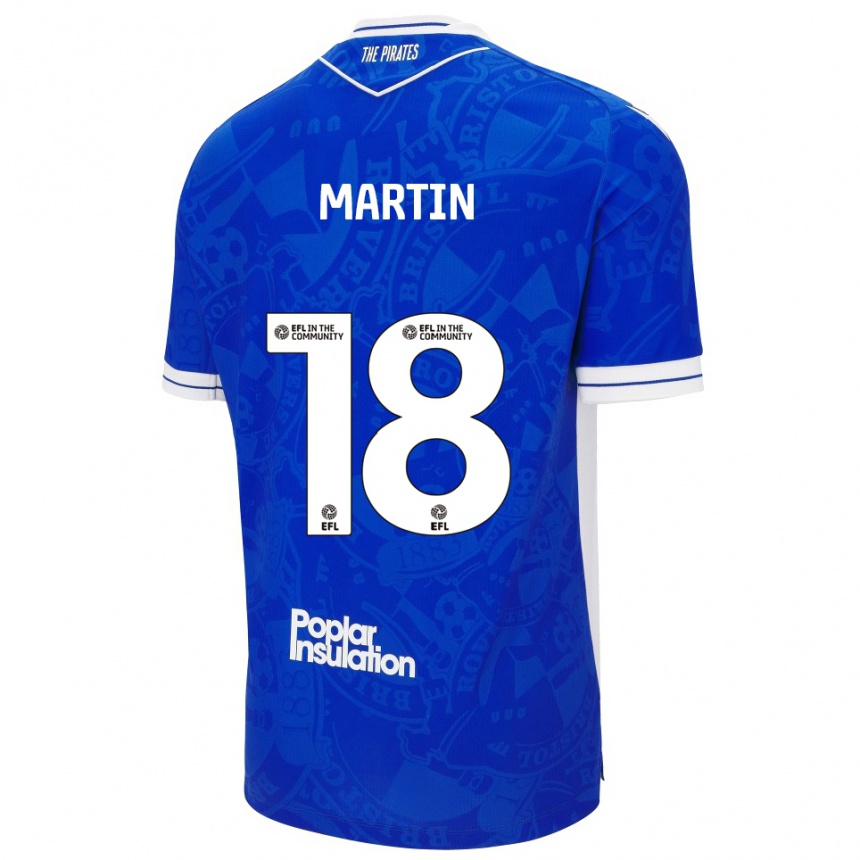 גברים כדורגל Chris Martin #18 כחול לבן ג'רזי ביתית 2025/26