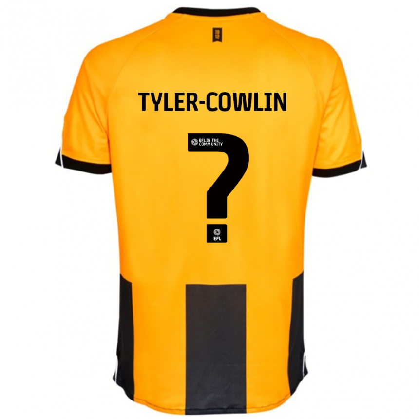 גברים כדורגל Danny Tyler-Cowlin #0 כתום שחור ג'רזי ביתית 2025/26