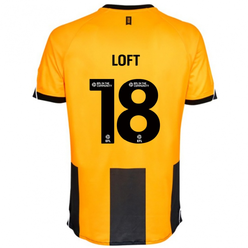 גברים כדורגל Ryan Loft #18 כתום שחור ג'רזי ביתית 2025/26