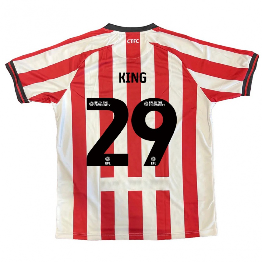 גברים כדורגל Tom King #29 אדום לבן שחור ג'רזי ביתית 2025/26