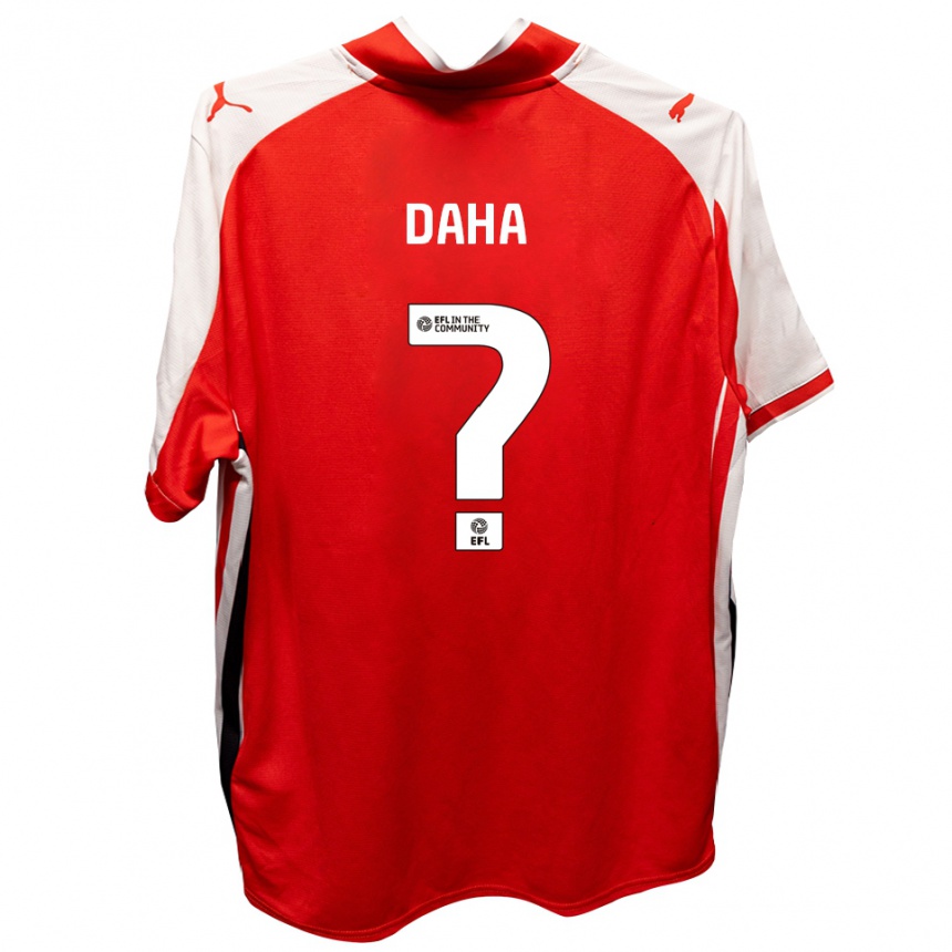 גברים כדורגל Hermann Daha #0 אדום לבן ג'רזי ביתית 2025/26