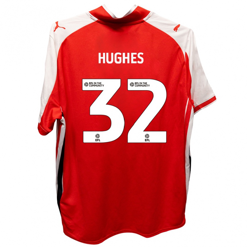 גברים כדורגל קיידן יוז #32 אדום לבן ג'רזי ביתית 2025/26