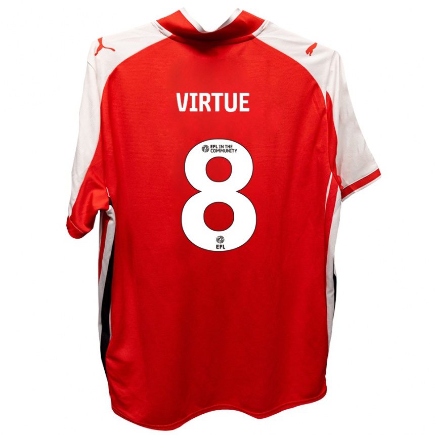 גברים כדורגל מת'יו וירטיו-ת'יק #8 אדום לבן ג'רזי ביתית 2025/26
