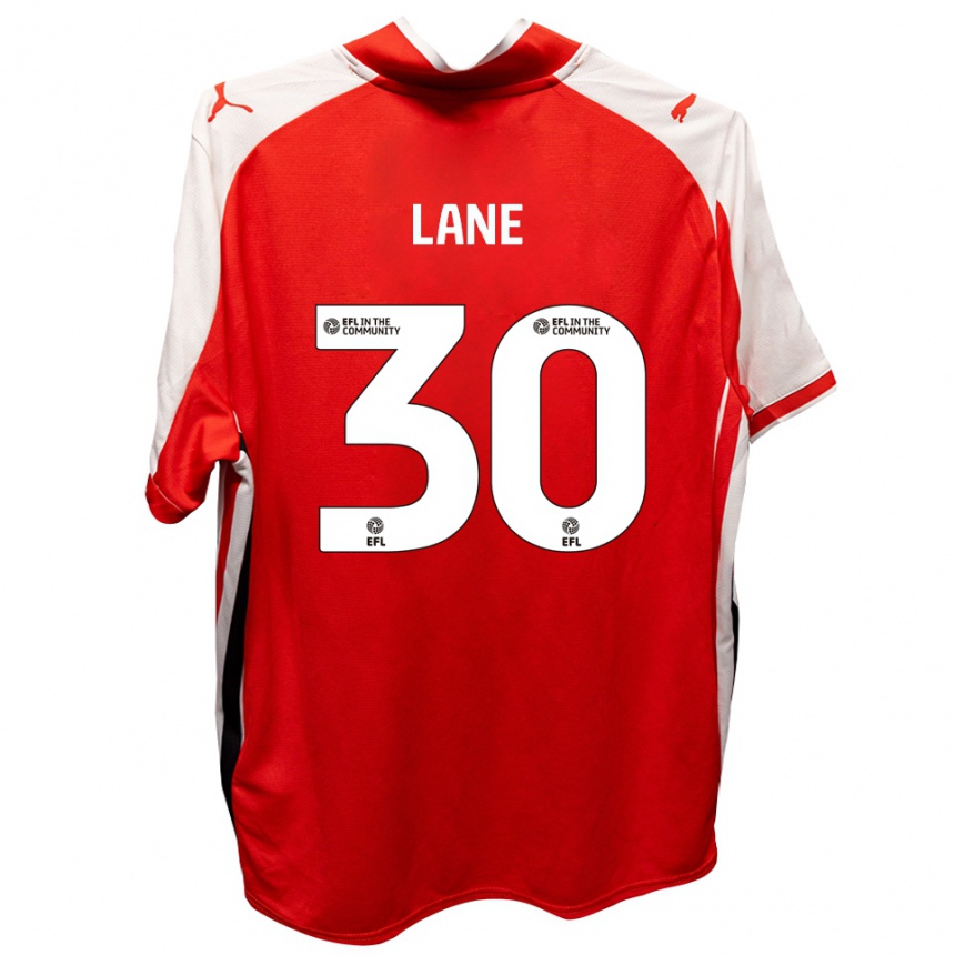 גברים כדורגל Mikey Lane #30 אדום לבן ג'רזי ביתית 2025/26