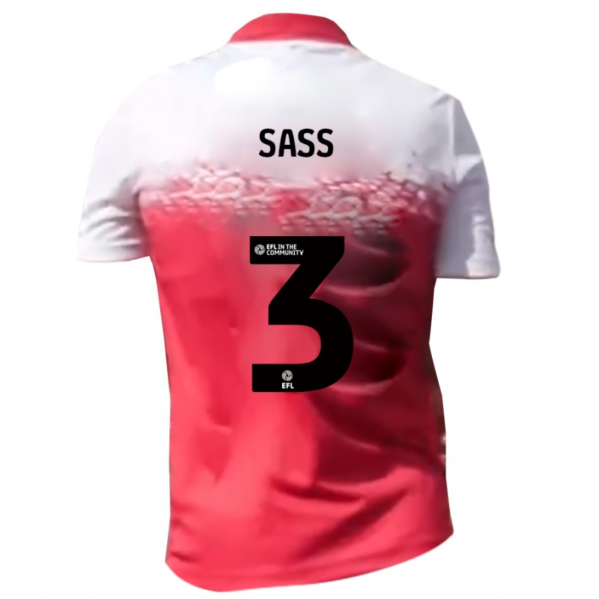 גברים כדורגל פרדריק האריס סאס #3 אדום לבן ג'רזי ביתית 2025/26