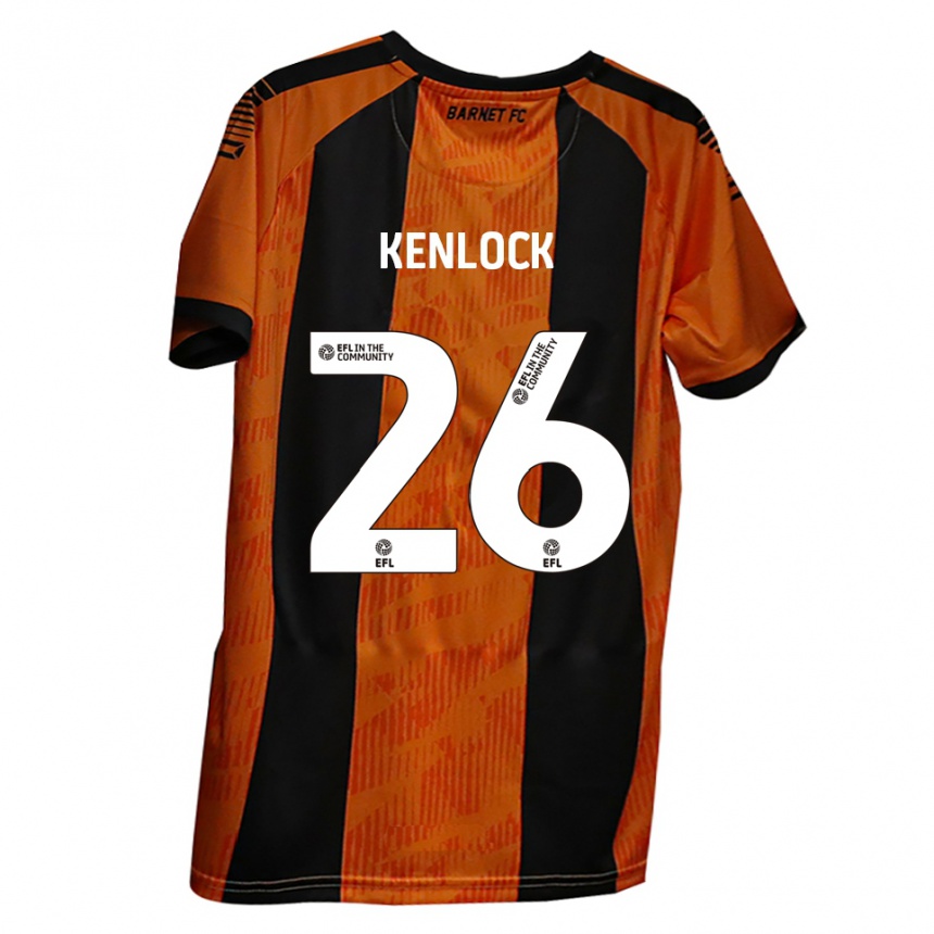 גברים כדורגל מיילס קנלוק #26 כתום שחור ג'רזי ביתית 2025/26