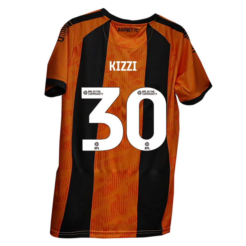 גברים כדורגל ג'ו קיזי #30 כתום שחור ג'רזי ביתית 2025/26
