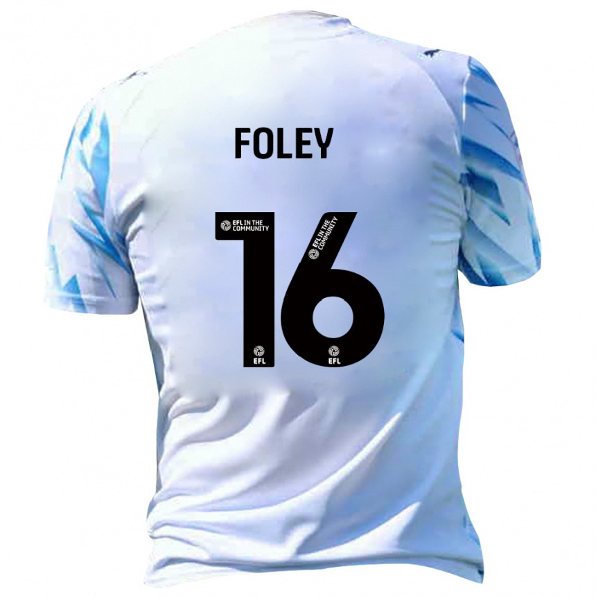 גברים כדורגל סם פולי #16 לבן תכלת ג'רזי ביתית 2025/26