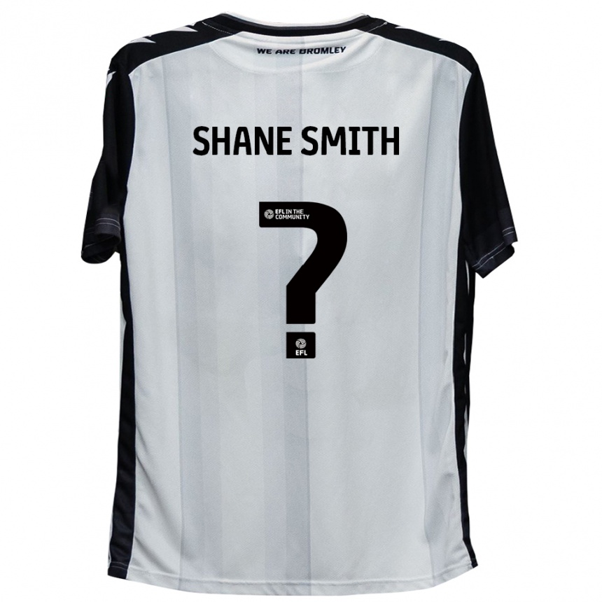 גברים כדורגל Shane Smith #0 לבן שחור ג'רזי ביתית 2025/26