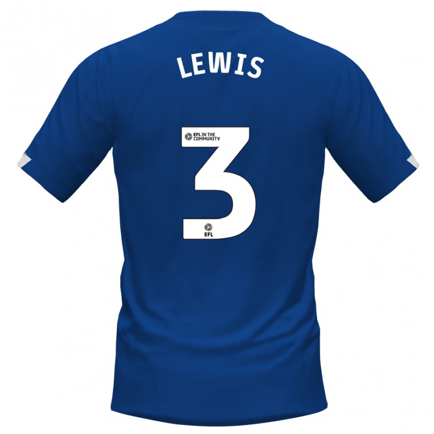 גברים כדורגל אדם לואיס #3 כחול לבן ג'רזי ביתית 2025/26