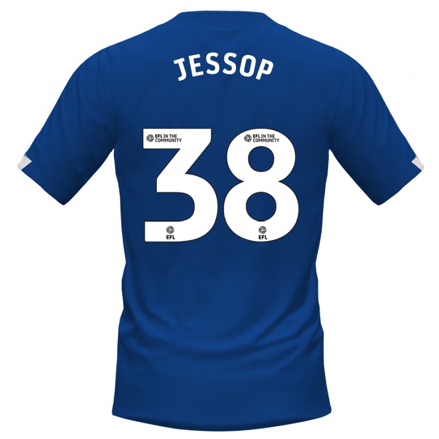 גברים כדורגל ליאם ג'סופ #38 כחול לבן ג'רזי ביתית 2025/26