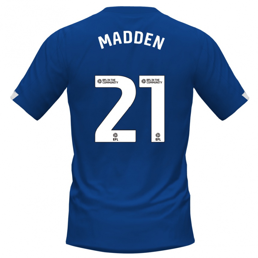 גברים כדורגל פאדי מאדן #21 כחול לבן ג'רזי ביתית 2025/26