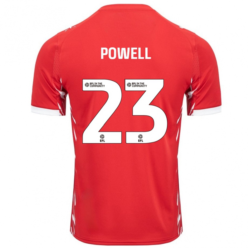 גברים כדורגל Jack Powell #23 אדום לבן ג'רזי ביתית 2025/26