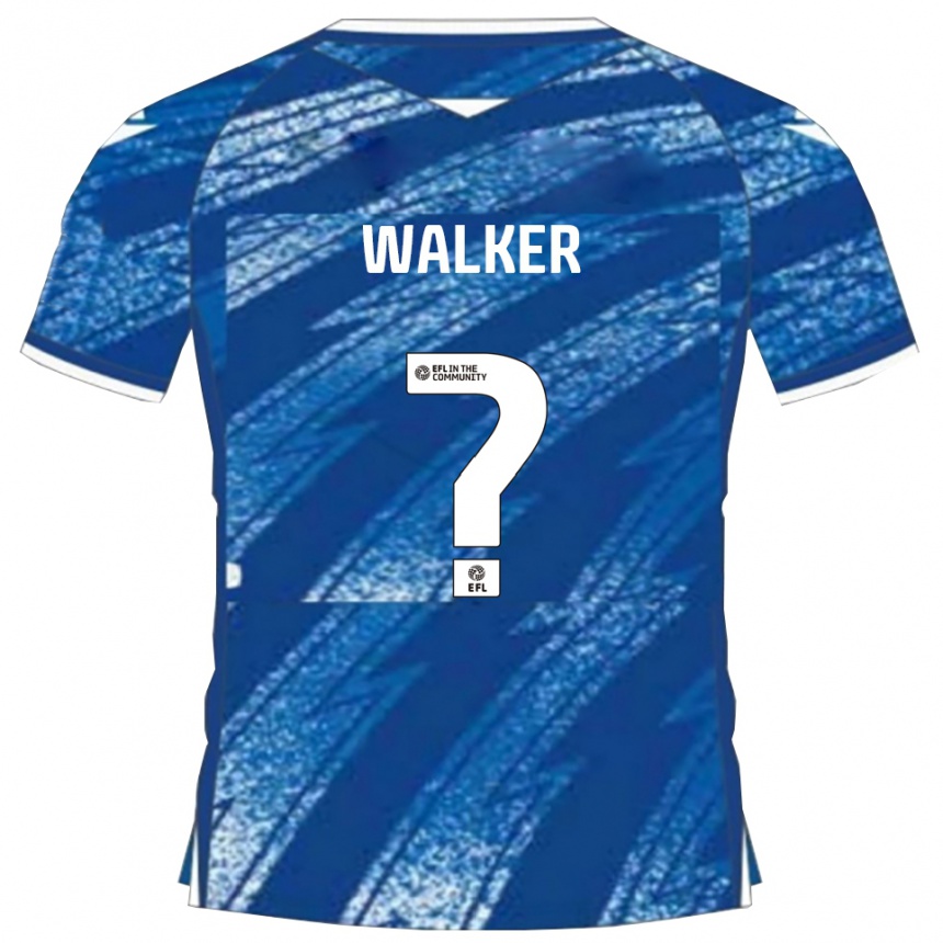 גברים כדורגל Jonah Walker #0 כחול לבן ג'רזי ביתית 2025/26