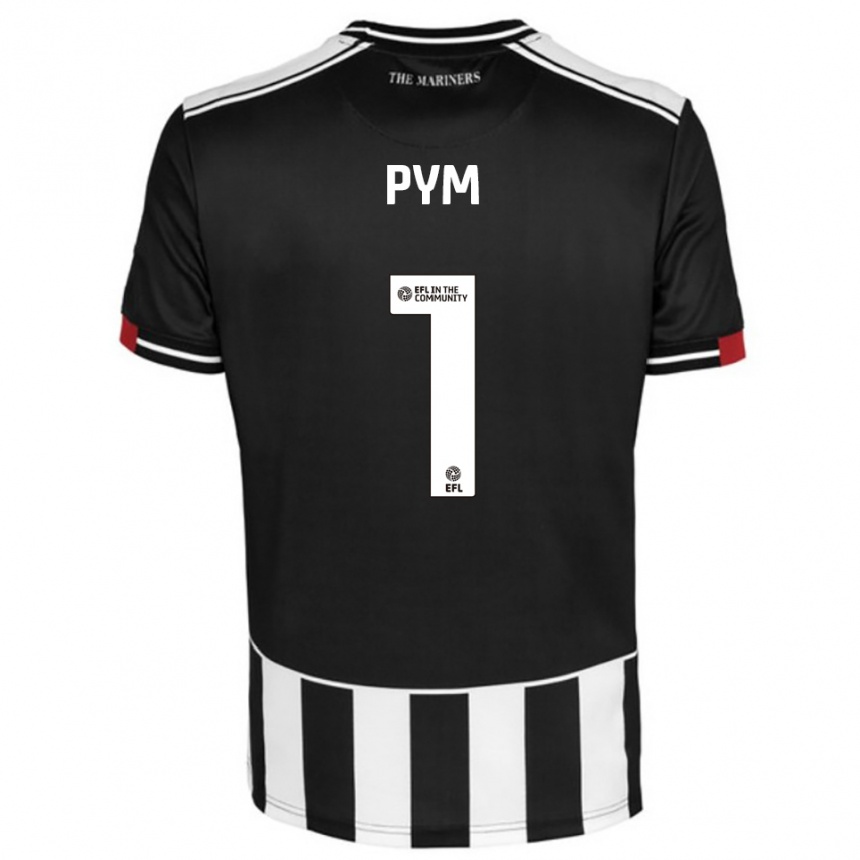 גברים כדורגל כריסטי פים #1 שחור לבן אדום ג'רזי ביתית 2025/26