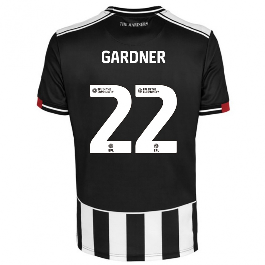 גברים כדורגל קמרון גרדנר #22 שחור לבן אדום ג'רזי ביתית 2025/26
