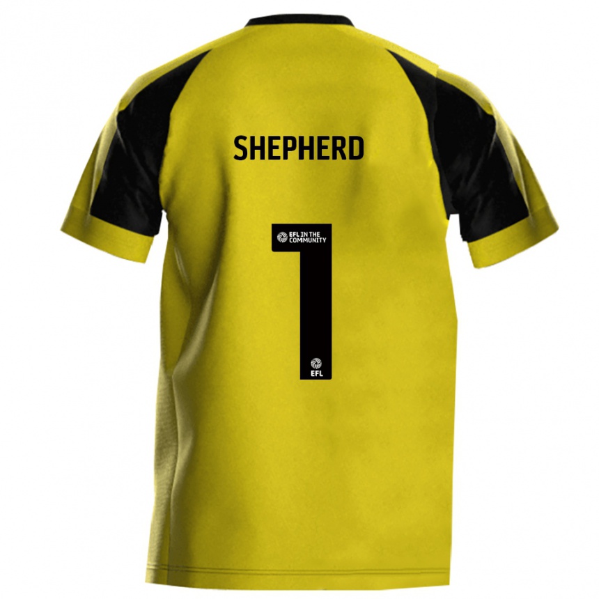 גברים כדורגל Frankie Shepherd #1 צהוב אפור ג'רזי ביתית 2025/26